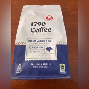 1790 Coffee Marago Moonlight Roast 12 oz size. Whole bean. New in bag